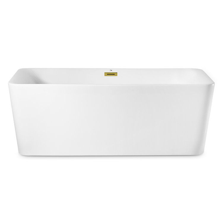 StreamlineBath 63'' x 29.5'' Freestanding Soaking Acrylic Bathtub Wayfair